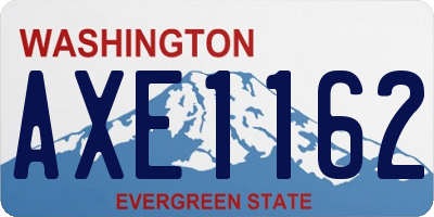 WA license plate AXE1162