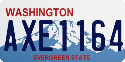 WA license plate AXE1164