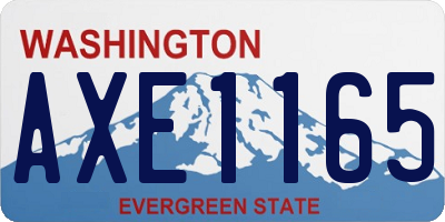 WA license plate AXE1165