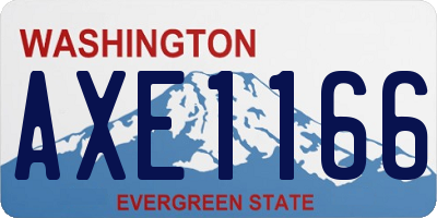 WA license plate AXE1166