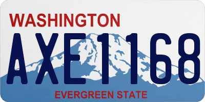 WA license plate AXE1168