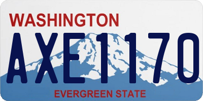 WA license plate AXE1170