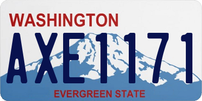 WA license plate AXE1171