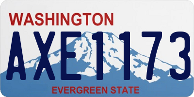 WA license plate AXE1173