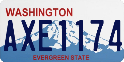 WA license plate AXE1174