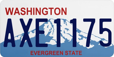 WA license plate AXE1175