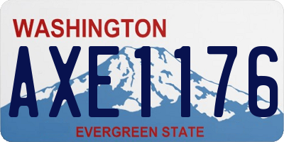 WA license plate AXE1176