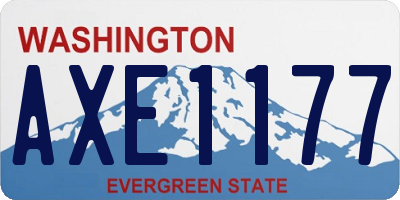 WA license plate AXE1177