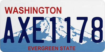WA license plate AXE1178