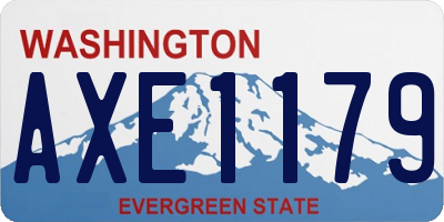 WA license plate AXE1179