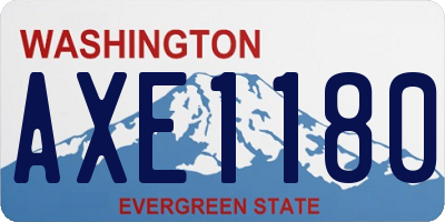 WA license plate AXE1180