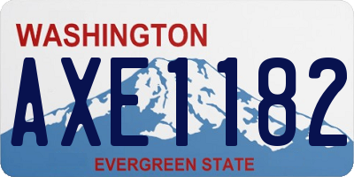 WA license plate AXE1182