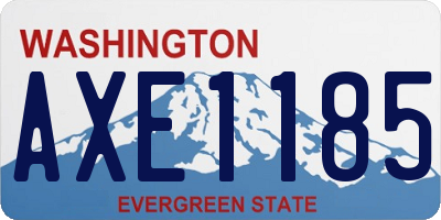 WA license plate AXE1185