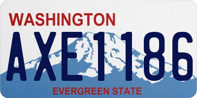 WA license plate AXE1186