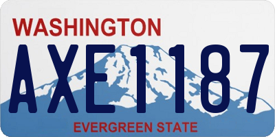 WA license plate AXE1187