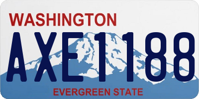 WA license plate AXE1188
