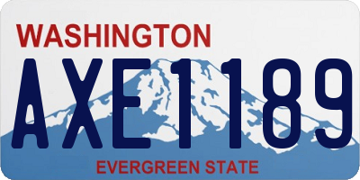 WA license plate AXE1189