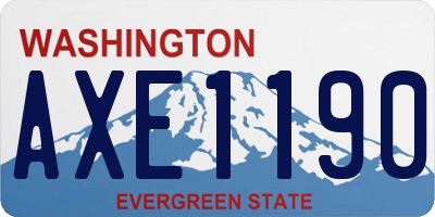 WA license plate AXE1190