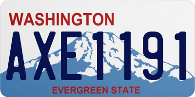 WA license plate AXE1191