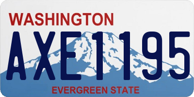 WA license plate AXE1195