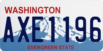 WA license plate AXE1196