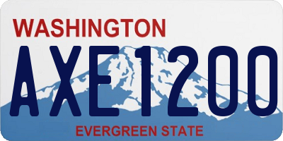 WA license plate AXE1200