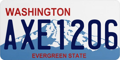 WA license plate AXE1206