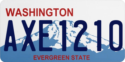 WA license plate AXE1210