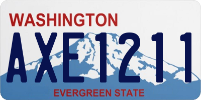 WA license plate AXE1211