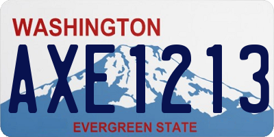 WA license plate AXE1213