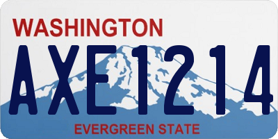 WA license plate AXE1214