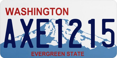 WA license plate AXE1215