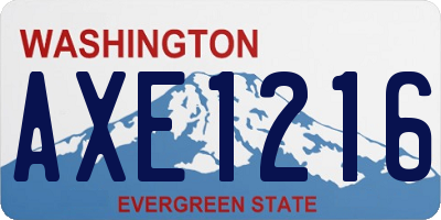 WA license plate AXE1216
