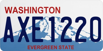 WA license plate AXE1220
