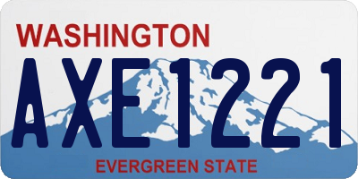 WA license plate AXE1221