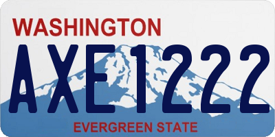 WA license plate AXE1222