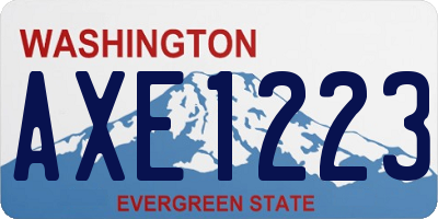WA license plate AXE1223