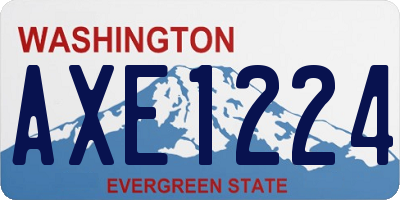 WA license plate AXE1224