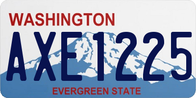 WA license plate AXE1225