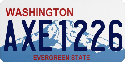 WA license plate AXE1226