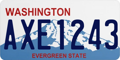 WA license plate AXE1243