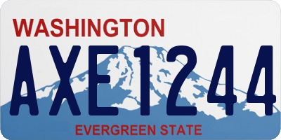 WA license plate AXE1244