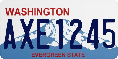 WA license plate AXE1245