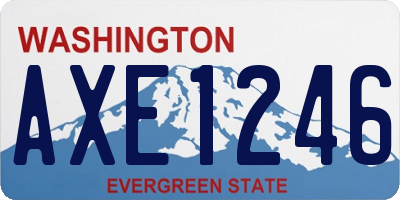 WA license plate AXE1246