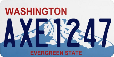 WA license plate AXE1247