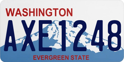WA license plate AXE1248