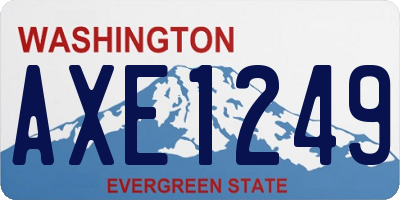 WA license plate AXE1249