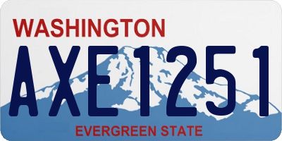 WA license plate AXE1251