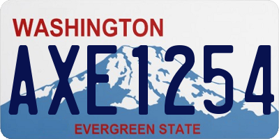 WA license plate AXE1254