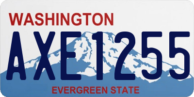 WA license plate AXE1255
